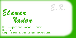 elemer nador business card