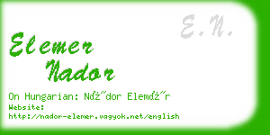 elemer nador business card